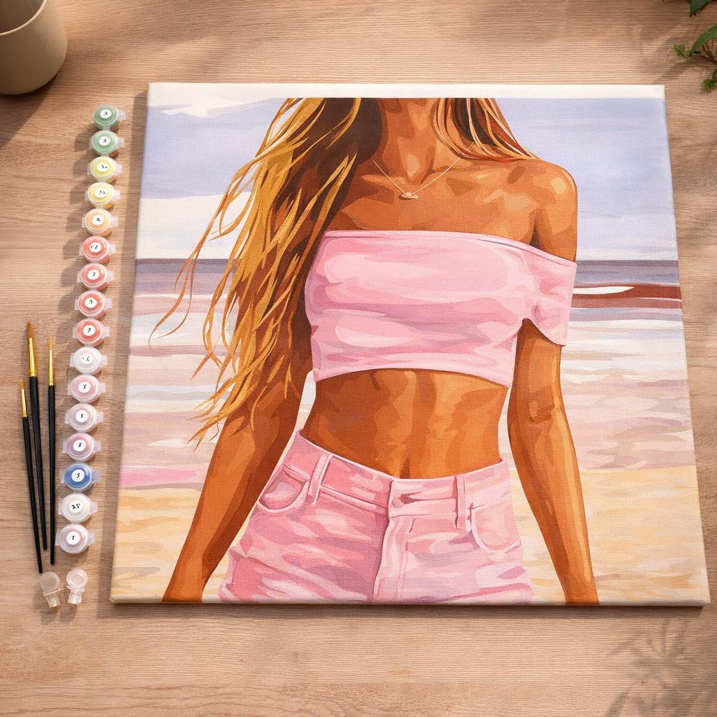 Joie en bord de mer - Toile roulée