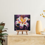 Mini Diamond Painting 25x25cm avec cadre - Épanouissement de Lys