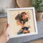 Mini Diamond Painting 25x25cm avec cadre - L’Amour à la Japonaise