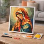 Mini Diamond Painting 25x25cm avec cadre - Marie en Prière