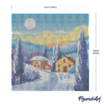 Mini Diamond Painting 25x25cm avec cadre - Nuit d'Hiver en Toscane