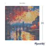 Mini Diamond Painting 25x25cm avec cadre - Nuit Romantique