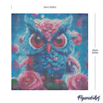 Mini Diamond Painting 25x25cm avec cadre - Petite Chouette Bleue