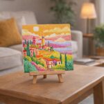 Mini Diamond Painting 25x25cm avec cadre - Printemps en Toscane