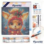 Mini Diamond Painting 25x25cm avec cadre - Renne Mignon Fantaisie