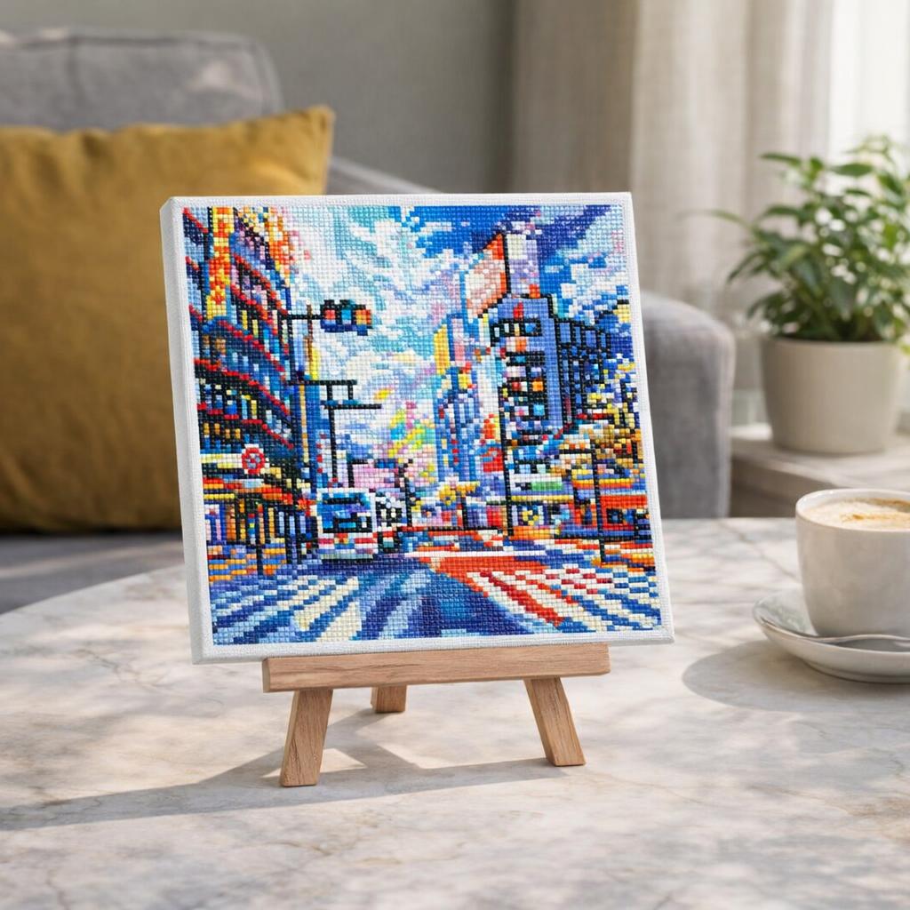 Mini Diamond Painting 25x25cm avec cadre - Shibuya Pop Art