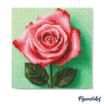 Mini Diamond Painting 25x25cm avec cadre - Superbe Rose