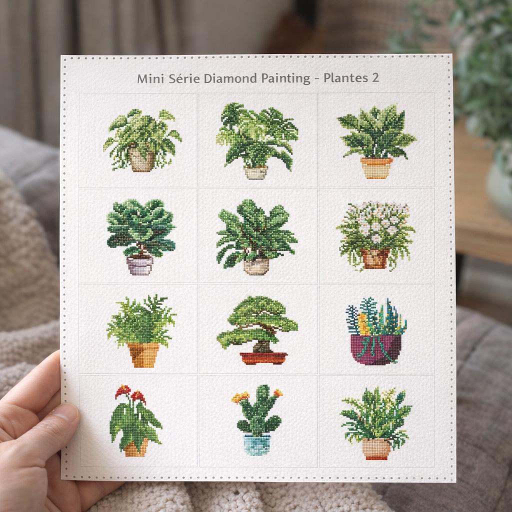 Plantes broderie diamant