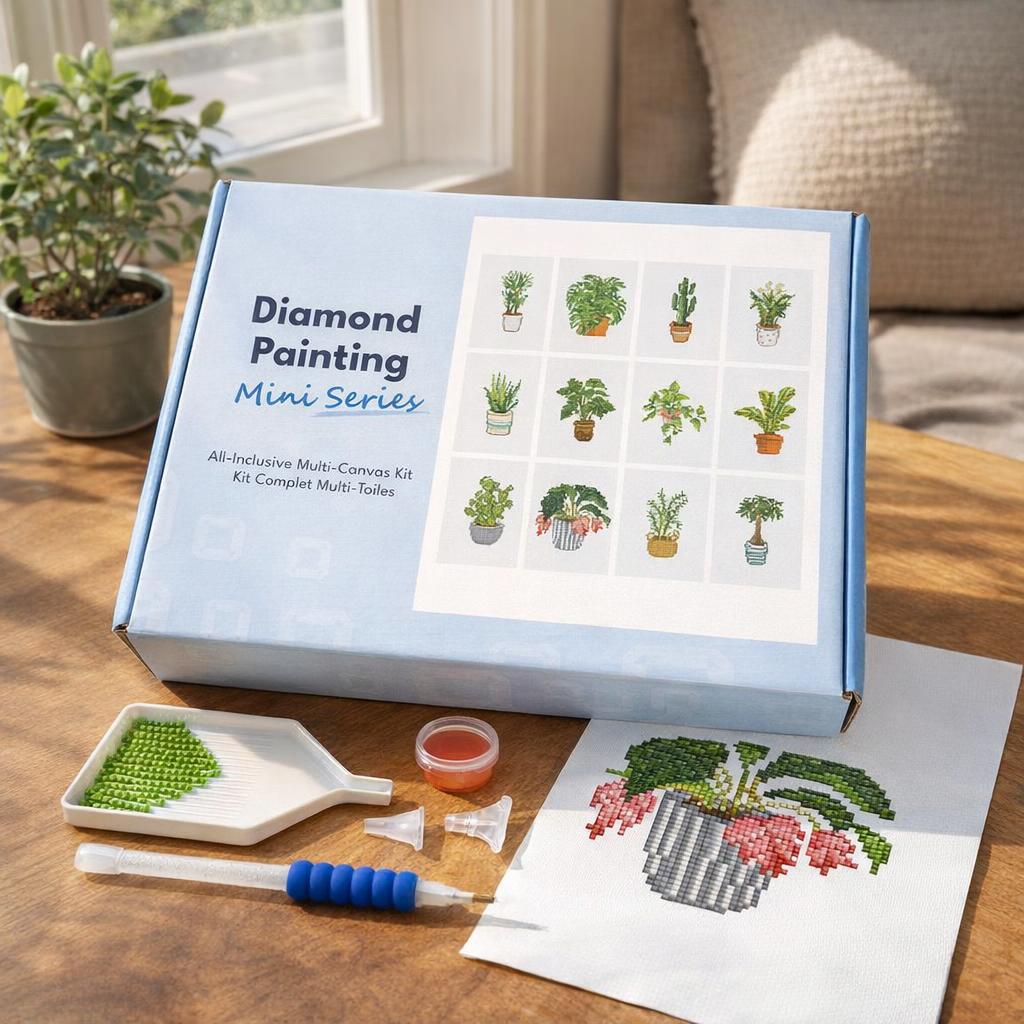 Mini Série Diamond Painting - Plantes