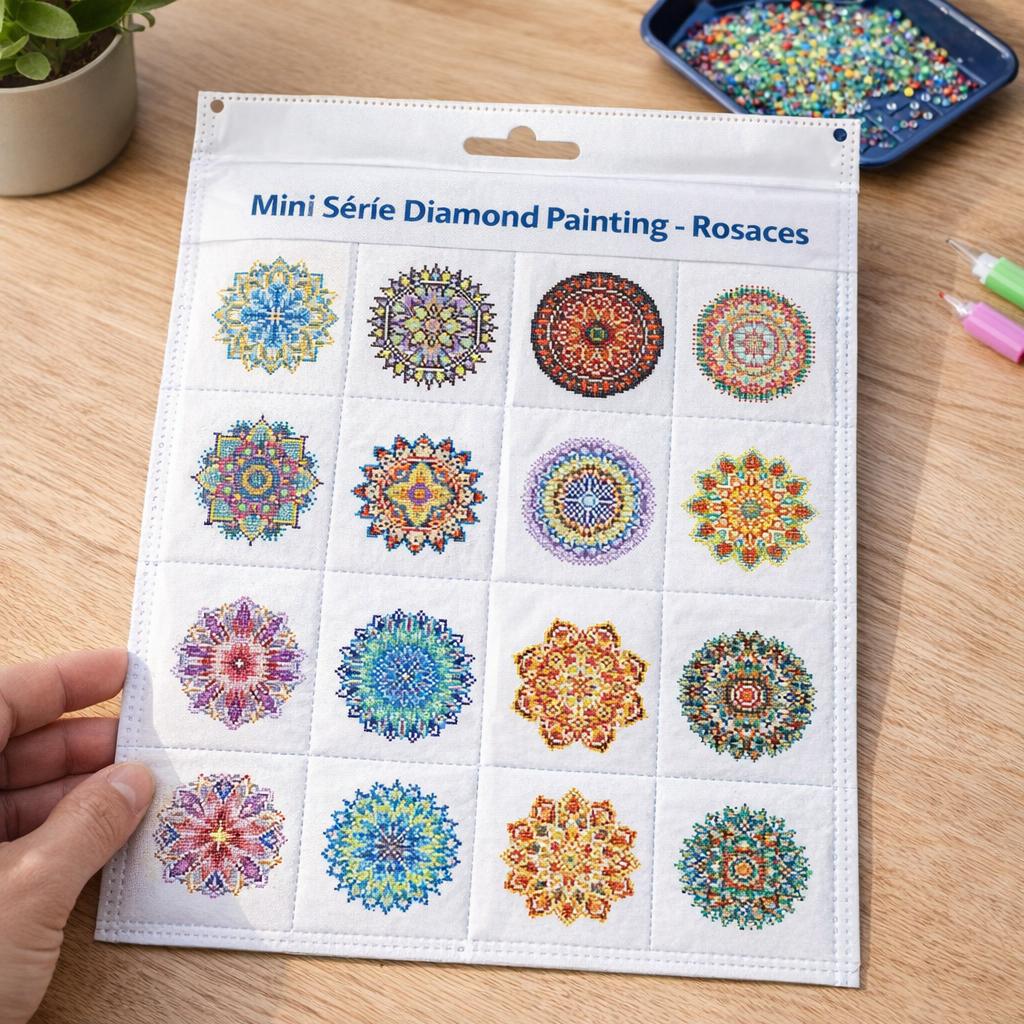 Rosaces broderie diamant