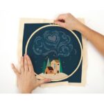 Kit Broderie Nuit étoilée - Tambour 20cm