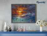 Océan et coucher de soleil - Toile roulée