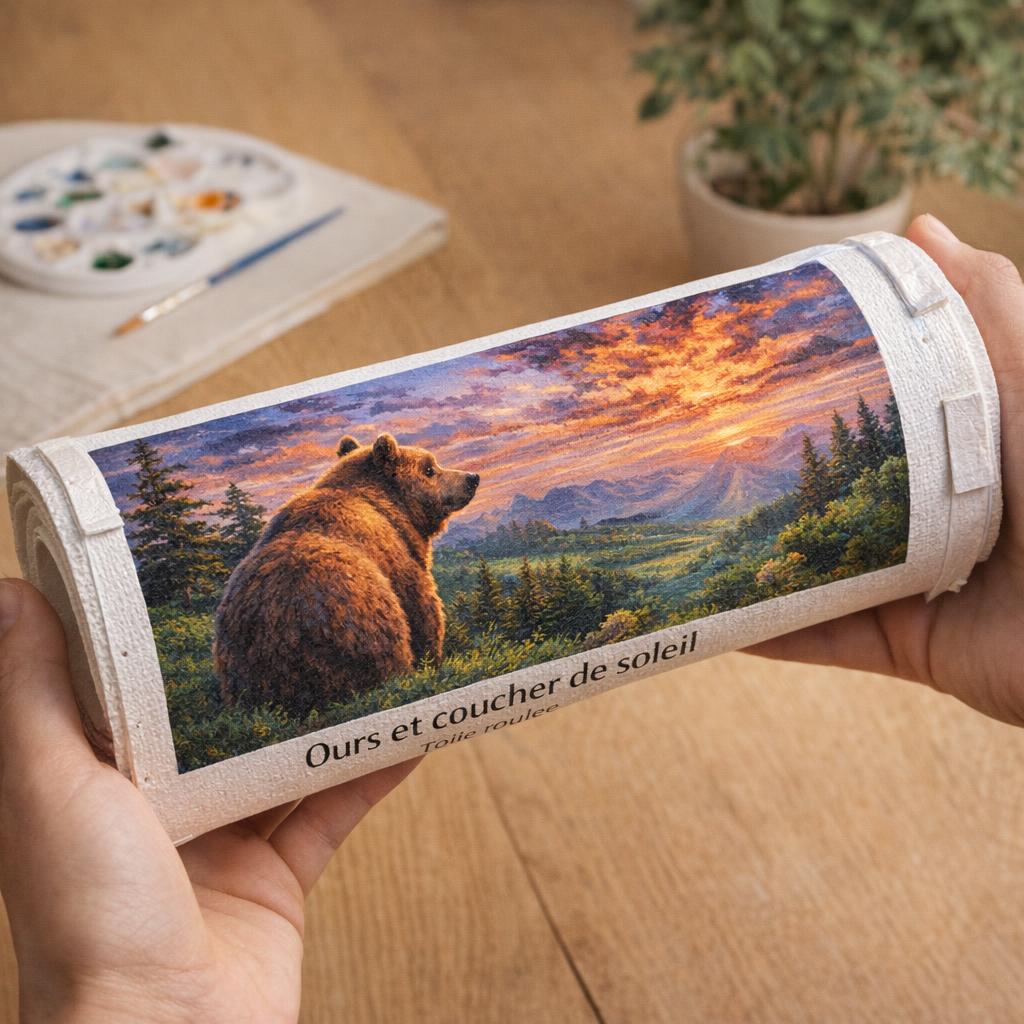 Ours coucher de soleil