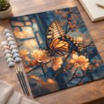 Papillon et Fleurs de Cerisiers - Toile roulée