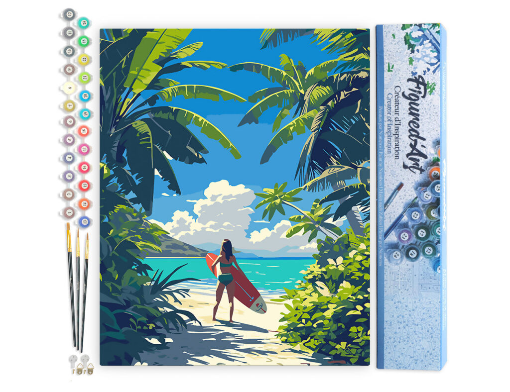 Paradis tropical du surf - Toile roulée