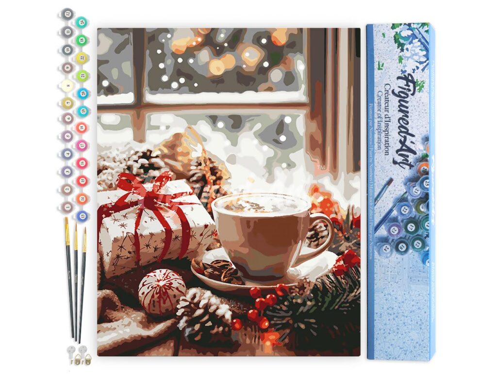 Pause Café de Noël - Toile roulée