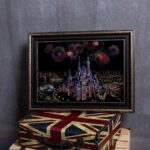 Peinture à gratter - Chateau magique