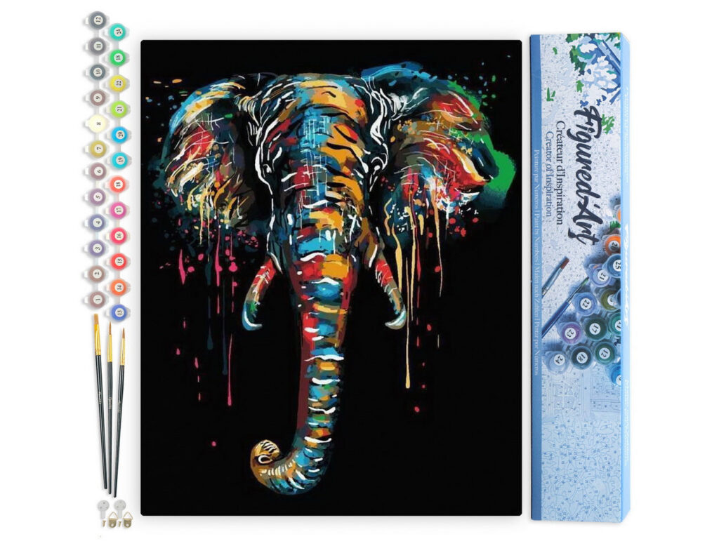 Peinture Elephant - Toile roulée