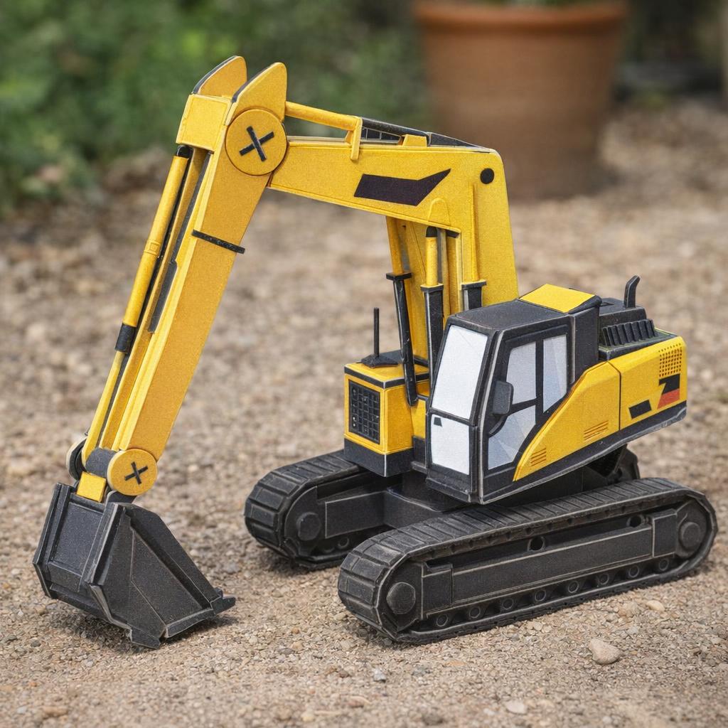 Peletteuse maquette en mousse - puzzle 3D