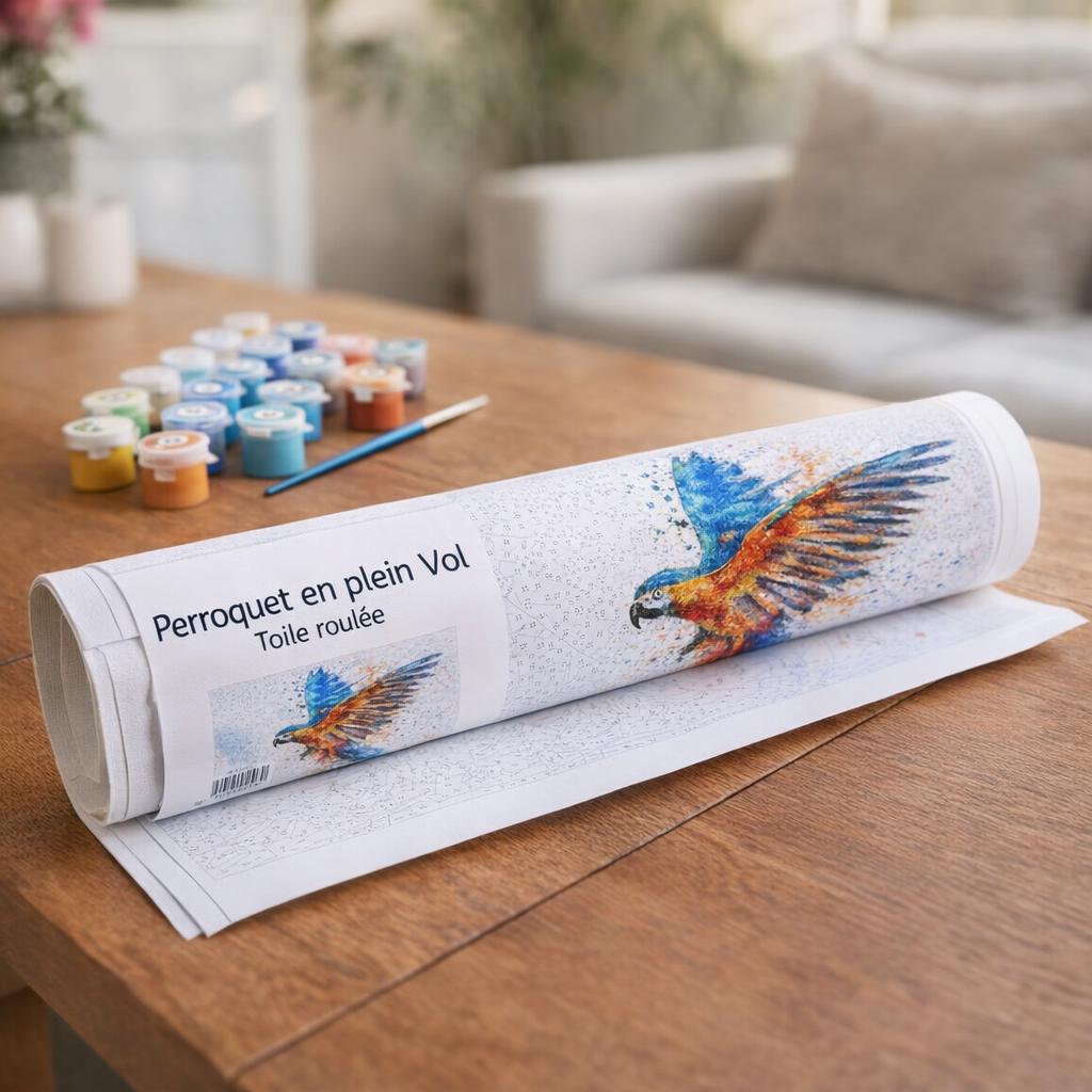 Perroquet en plein Vol - Toile roulée