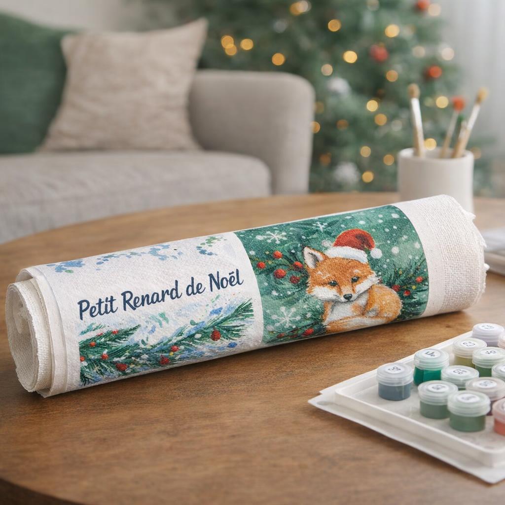 Petit Renard de noël - Toile roulée