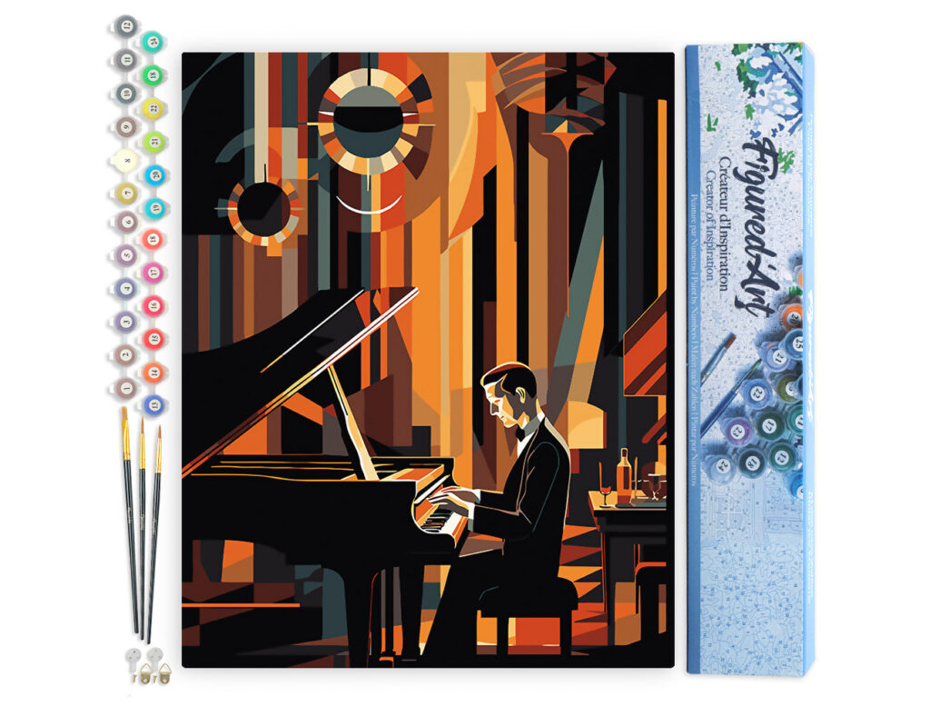 Pianiste Art Déco - Toile roulée