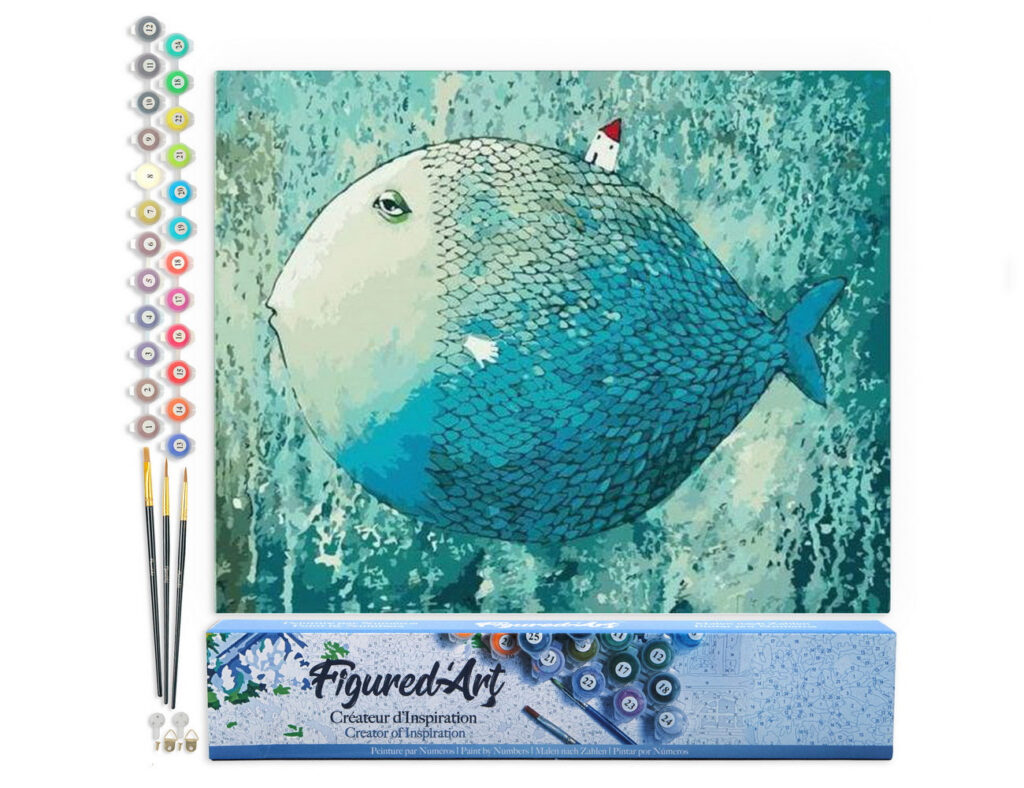 Poisson artistique - Toile roulée