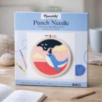 Punch Needle Baleine bleue et Fillette