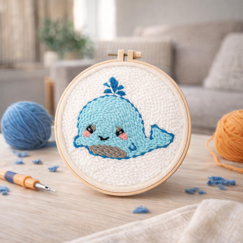 Punch Needle Bébé baleine