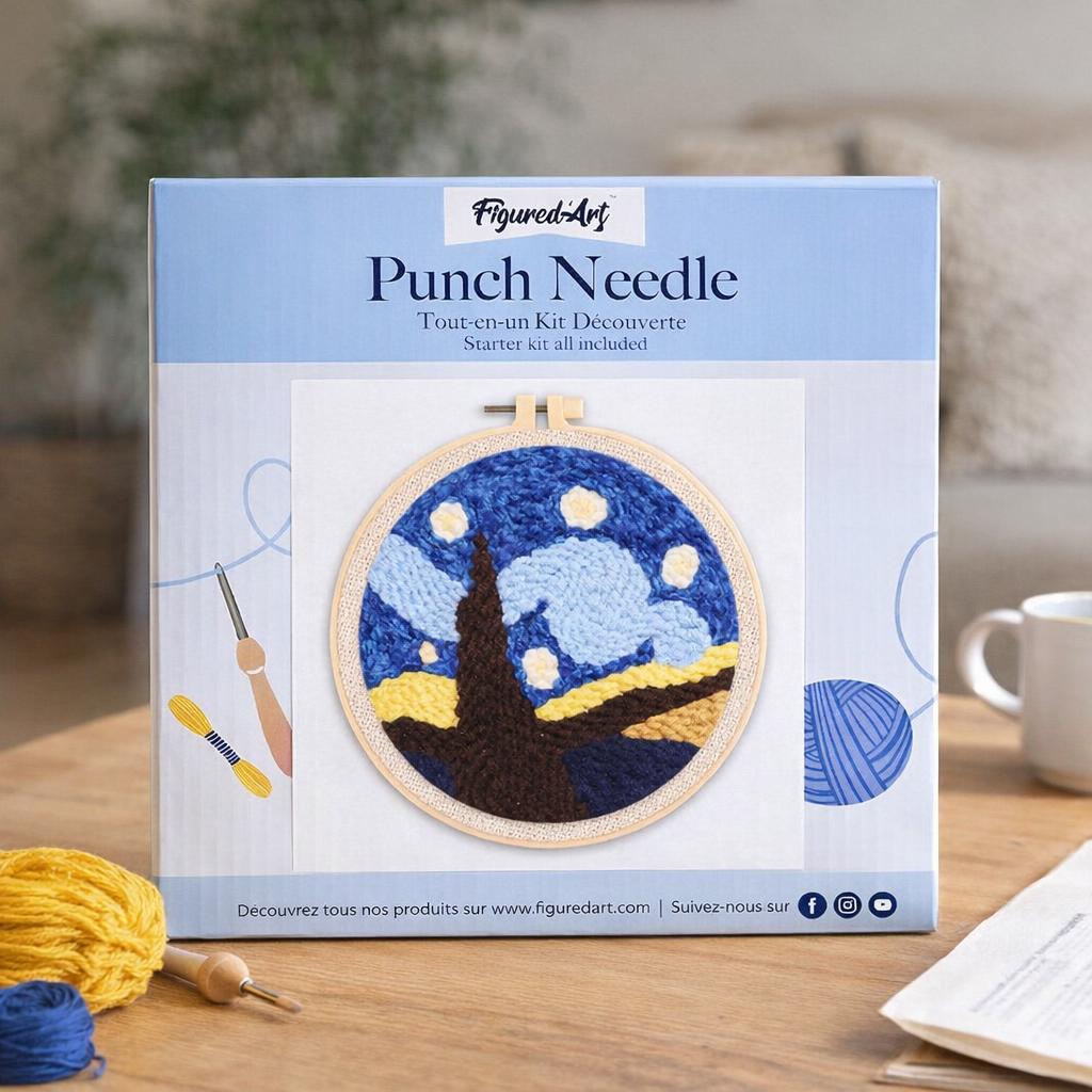 Nuit étoilée punch needle