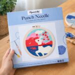 Punch Needle Biche et Fleurs