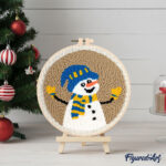Punch Needle Bonhomme de Neige