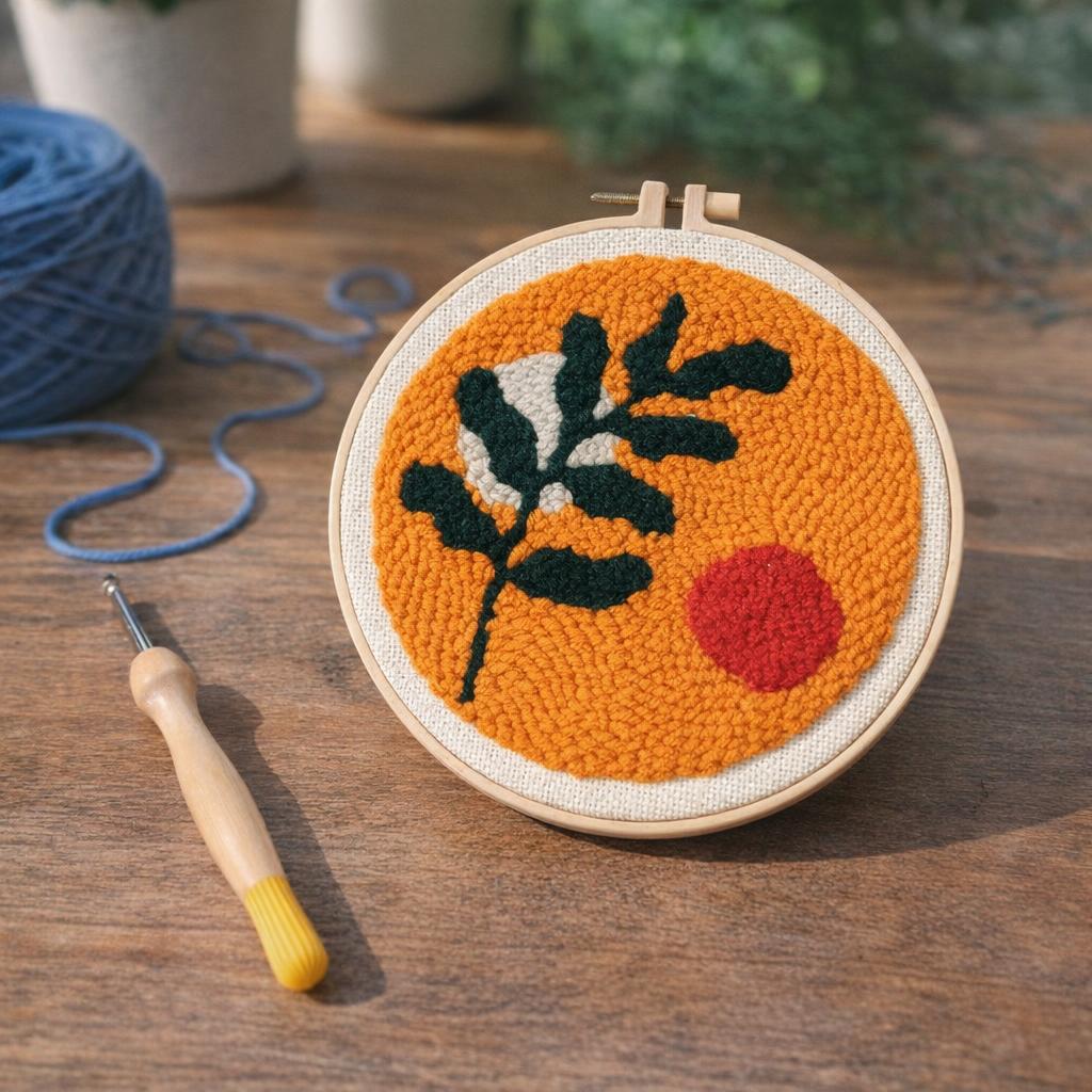 Punch Needle Botanic Abstrait 1