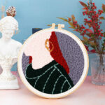 Punch Needle Boucle d'Oreille