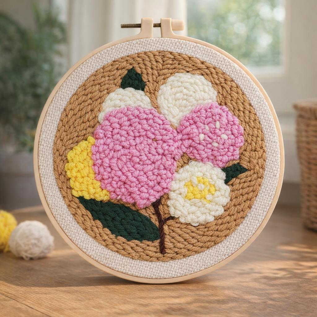 Punch Needle Bouquet de Fleurs