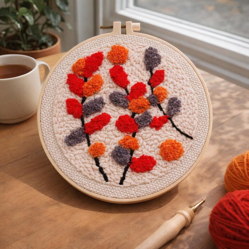 Punch Needle Botanic Abstrait 3