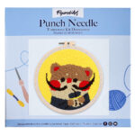Punch Needle Chat aux grandes Moustaches