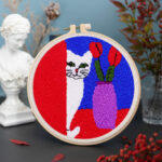 Punch Needle Chat curieux