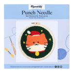 Punch Needle Chat de Noël