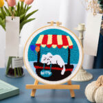 Punch Needle Chat endormi