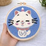 Punch Needle Chat licorne