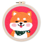 Punch Needle Chien Shiba Inu
