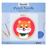 Punch Needle Chien Shiba Inu
