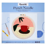 Punch Needle Chocolat Chaud et Feuilles