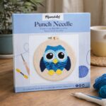Punch Needle Chouette bleue