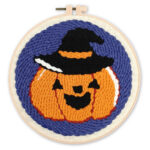 Punch Needle Citrouille d’Halloween