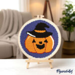 Punch Needle Citrouille d’Halloween