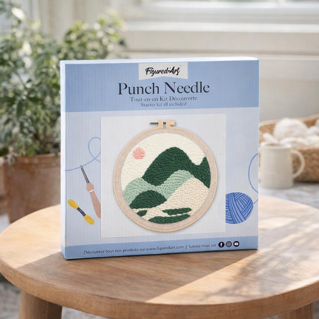 Punch Needle Dégradé de Montagnes