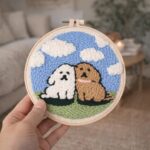 Punch Needle Duo de chiens