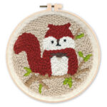 Punch Needle Écureuil mignon